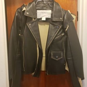 Genuine Leather Deconstructed Jacket